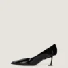 Pantofi cu toc înalt Boudoir Fold din piele lăcuită Pantofi cu toc înalt Boudoir Fold din piele lăcuită