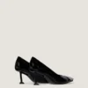 Pantofi cu toc înalt Boudoir Fold din piele lăcuită Pantofi cu toc înalt Boudoir Fold din piele lăcuită