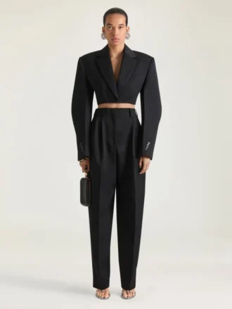 Pochetă de seară din piele Nappa cu lanț