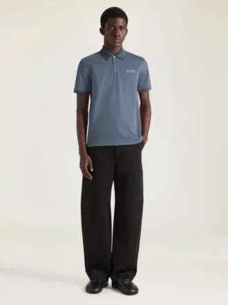 Polo din bumbac cu grosgrain Givenchy Paris