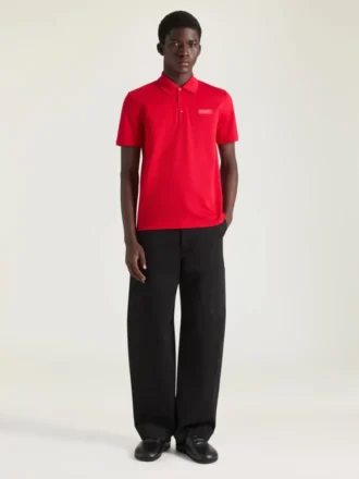 Polo din bumbac cu grosgrain Givenchy Paris