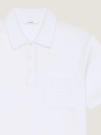 Polo din bumbac cu patch Givenchy