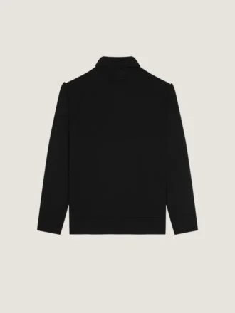 Polo din lână cu detalii din grosgrain