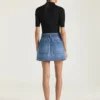 Polo scurt din tricot cu efect de a doua piele Polo scurt din tricot cu efect de a doua piele
