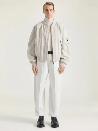 Pulover cu guler înalt din tricot de cașmir