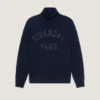 Pulover cu guler rulat din bumbac, cu broderie Givenchy Paris