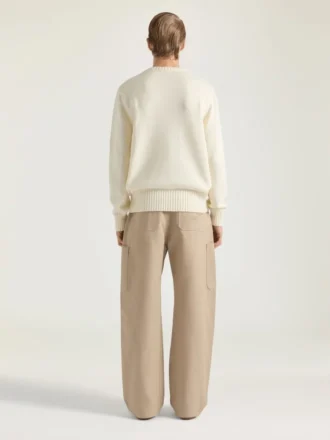 Pulover din tricot de bumbac cu broderie Givenchy Paris