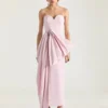 Rochie bustieră de seară din polyfaille cu detaliu fundă Rochie bustieră de seară din polyfaille cu detaliu fundă