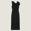 Rochie creion drapată din crep cady Rochie creion drapată din crep cady