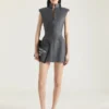 Rochie croită fără mâneci din lână Rochie croită fără mâneci din lână