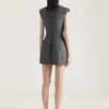 Rochie croită fără mâneci din lână Rochie croită fără mâneci din lână