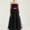 Rochie de seară bustieră cu capă în spate, din dantelă Rochie de seară bustieră cu capă în spate, din dantelă