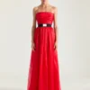 Rochie de seară bustieră din organza Rochie de seară bustieră din organza