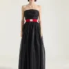 Rochie de seară bustieră din organza Rochie de seară bustieră din organza