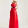 Rochie de seară bustieră din organza Rochie de seară bustieră din organza