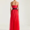 Rochie de seară bustieră din organza Rochie de seară bustieră din organza