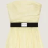 Rochie de seară bustieră din organza Rochie de seară bustieră din organza