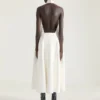 Rochie de seară cu gât halter din piele Rochie de seară cu gât halter din piele
