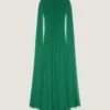 Rochie de seară din crepon de mătase cu capă Rochie de seară din crepon de mătase cu capă