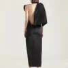 Rochie de seară din satin cu detaliu în formă de fundă Rochie de seară din satin cu detaliu în formă de fundă
