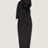 Rochie de seară din satin cu detaliu în formă de fundă Rochie de seară din satin cu detaliu în formă de fundă