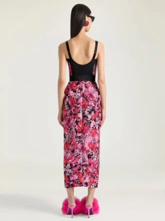 Rochie din jacquard floral