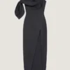 Rochie lungă bustieră din lână cu fundă Rochie lungă bustieră din lână cu fundă