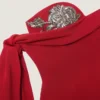 Rochie lungă de seară tip bustieră din crep, cu fundă și paiete Rochie lungă de seară tip bustieră din crep, cu fundă și paiete