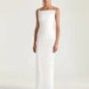 Rochie lungă decupată din crep cady Rochie lungă decupată din crep cady