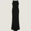 Rochie lungă decupată din crep cady Rochie lungă decupată din crep cady