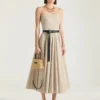 Rochie lungă decupată din poplin Rochie lungă decupată din poplin