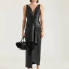 Rochie lungă înfășurată din piele Rochie lungă înfășurată din piele