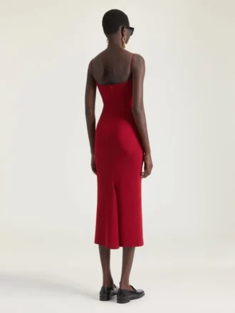 Rochie midi cu decupaje din crep cady
