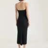 Rochie midi cu decupaje din crep cady