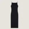 Rochie midi cu decupaje din crep cady