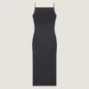 Rochie midi decupată din lână Rochie midi decupată din lână