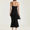 Rochie midi din tricot ajurat