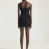 Rochie mini cu decupaje din crep cady Rochie mini cu decupaje din crep cady