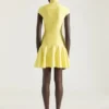 Rochie mini cu fustă evazată din lână și viscoză Rochie mini cu fustă evazată din lână și viscoză