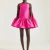 Rochie mini cu volane din satin Rochie mini cu volane din satin