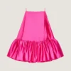 Rochie mini cu volane din satin Rochie mini cu volane din satin