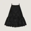 Rochie mini cu volane și decupaje din dantelă