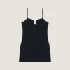 Rochie mini decupată din crep cady Rochie mini decupată din crep cady