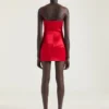 Rochie mini decupată din satin Rochie mini decupată din satin