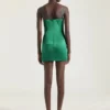 Rochie mini decupată din satin Rochie mini decupată din satin