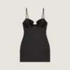 Rochie mini decupată din satin Rochie mini decupată din satin