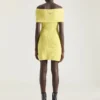 Rochie mini din lână cu umerii goi Rochie mini din lână cu umerii goi