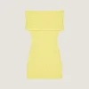 Rochie mini din lână cu umerii goi Rochie mini din lână cu umerii goi