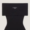 Rochie mini din lână cu umerii goi Rochie mini din lână cu umerii goi