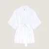 Rochie mini tip cămașă din poplin Rochie mini tip cămașă din poplin
